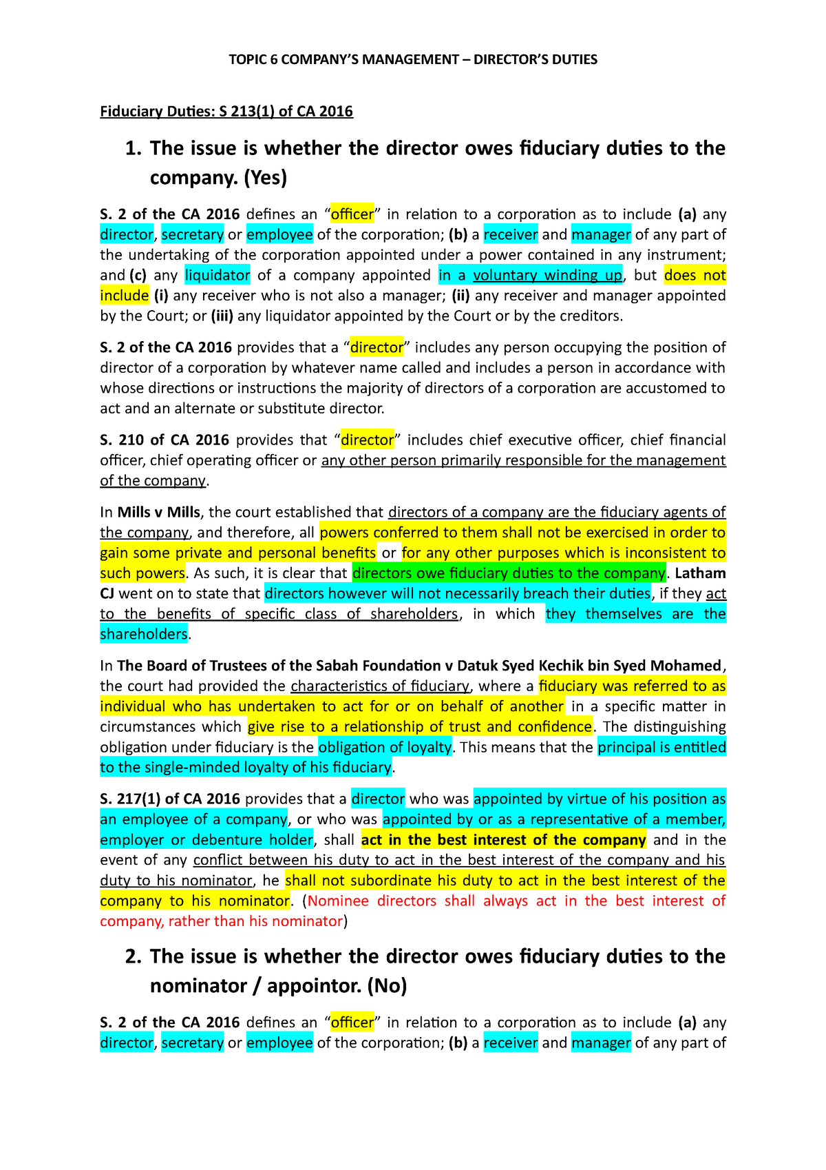 topic-6-fiduciary-duties-of-directors-fiduciary-duties-s-213-1-of