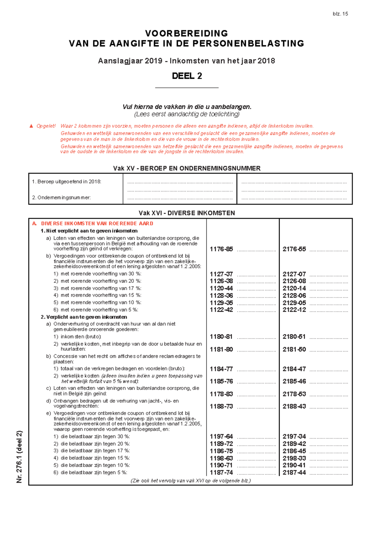 Examen Aangifte Deel 2 PB - VOORBEREIDING VAN DE AANGIFTE IN DE ...