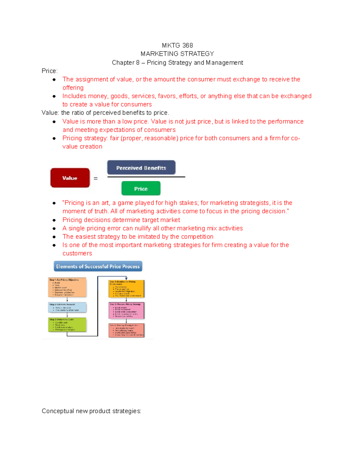 Ch 8 MKTG 368 - Chapter 8 Lecture Notes For Professor Moon. - MKTG 368 ...