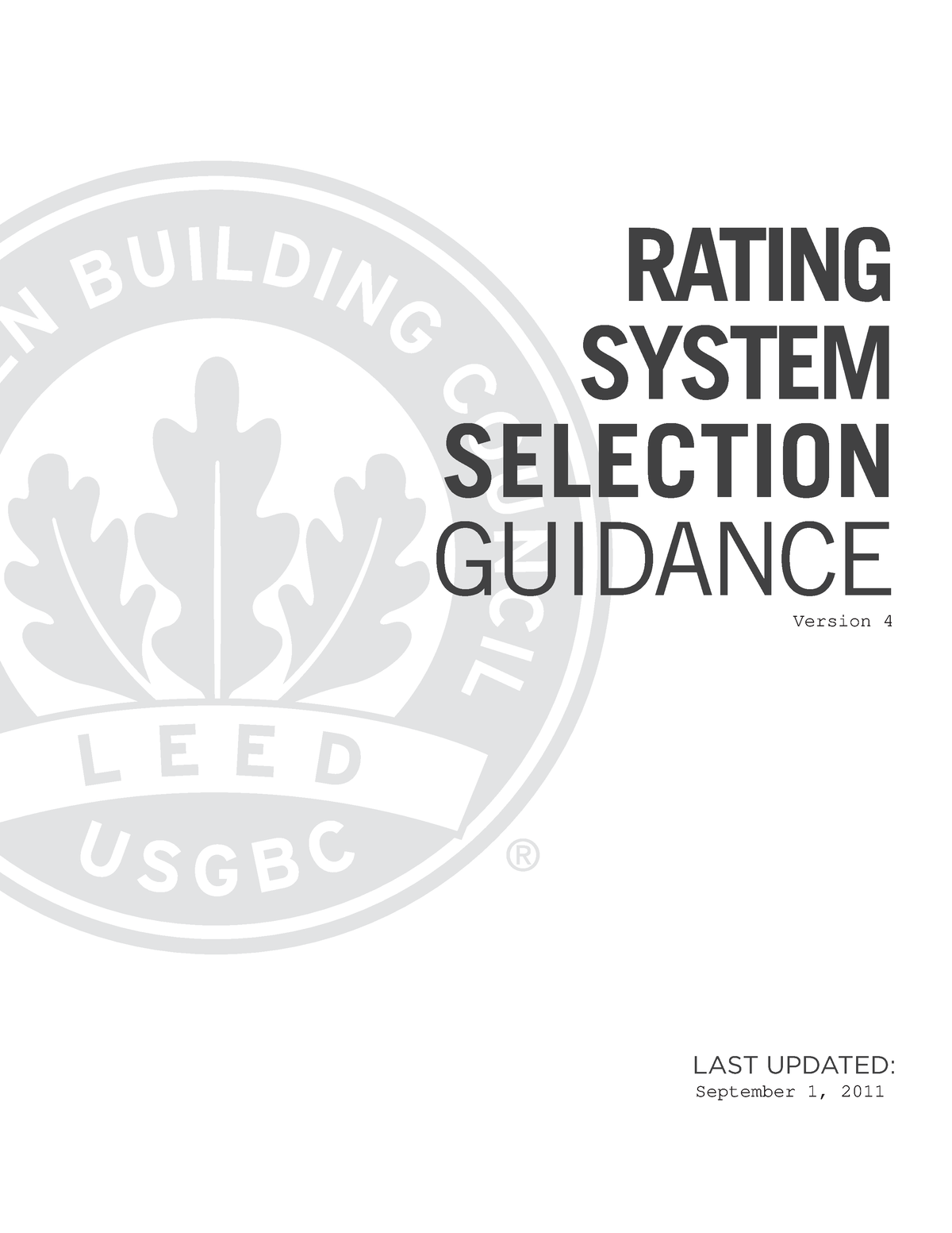 Selecting Rating System - RATING SYSTEM SELECTION GUIDANCE LAST UPDATED ...