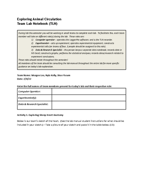 Lab Proposal - Tierney - Lab Proposal The Effect of Crabs on Snail ...