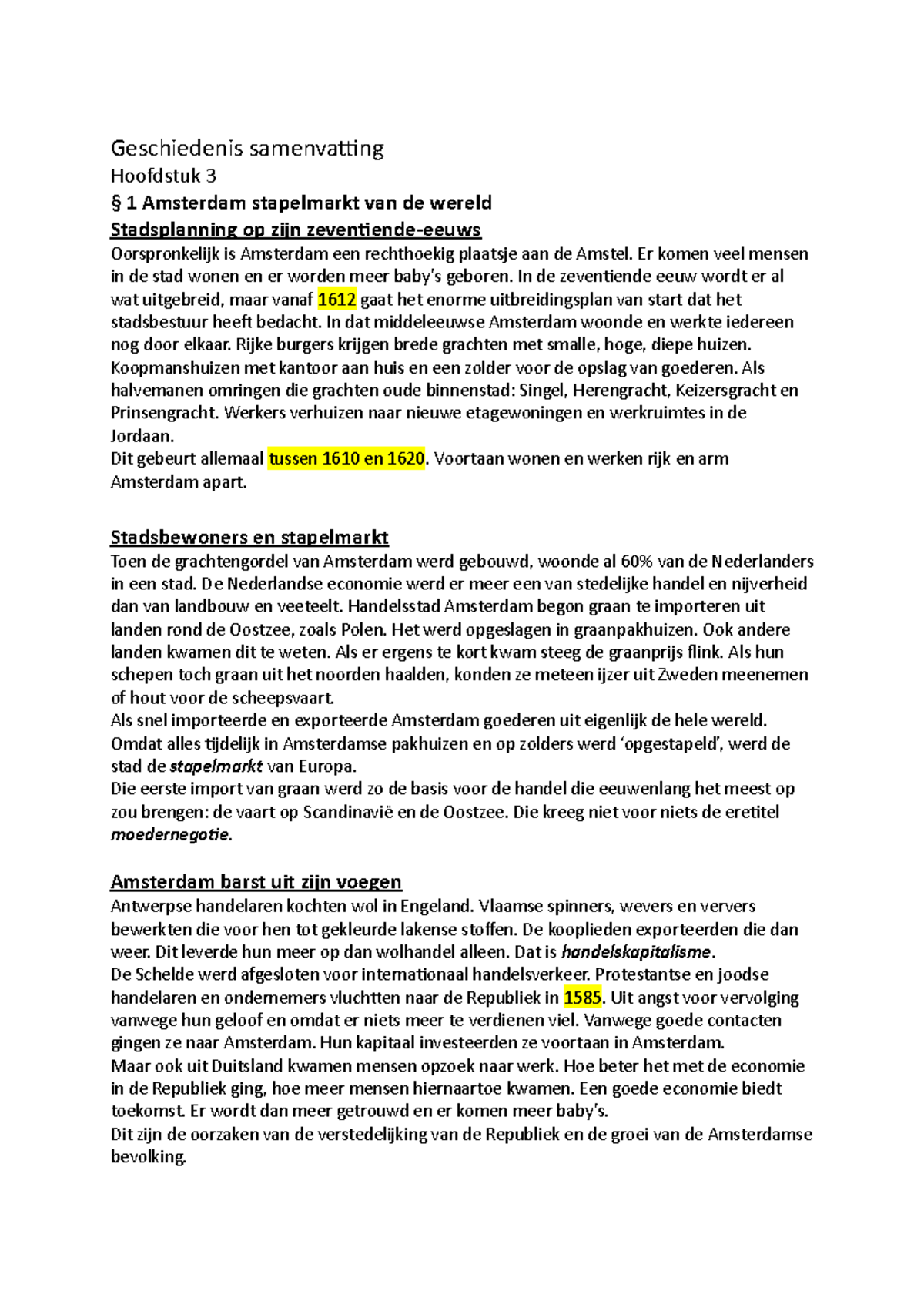 Geschiedenis Samenvatting §1 - Geschiedenis Samenvatting Hoofdstuk 3 ...