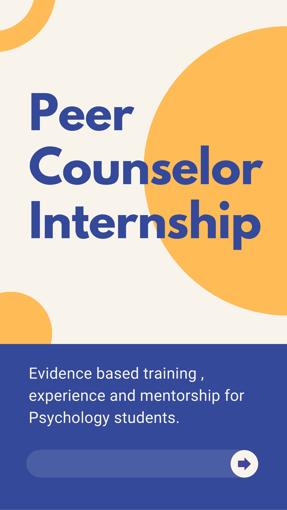 Peer Counselor Position guide Peer Counselor Internship Evidence