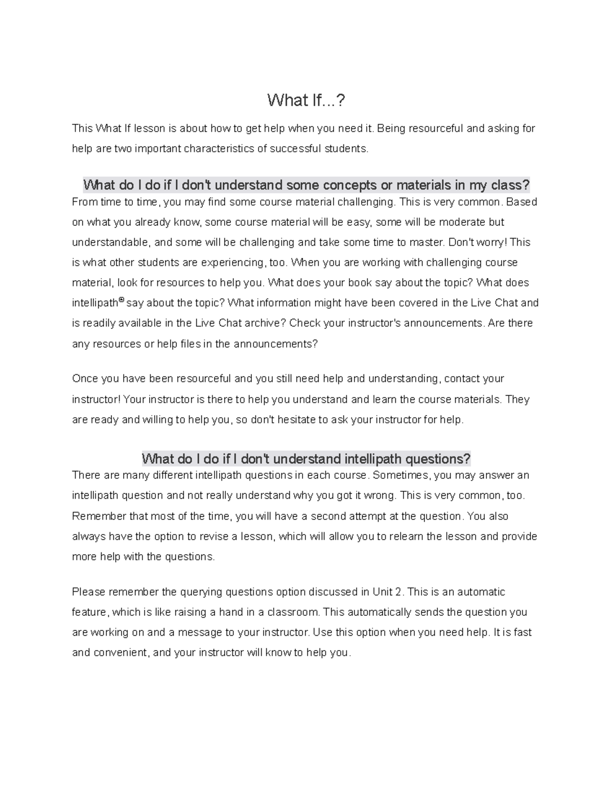 Unit 4(6) What if - What if? - What If...? This What If lesson is about ...