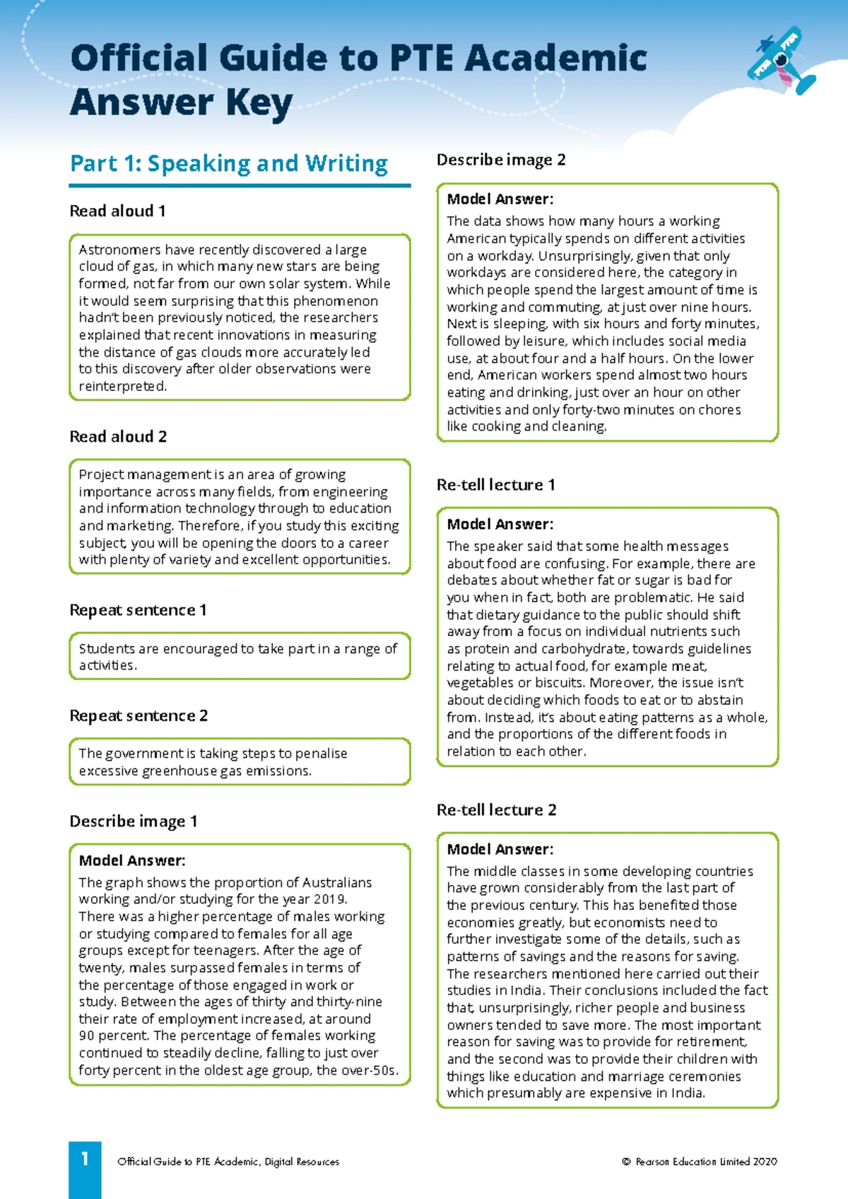 Worksheet - Summarize written text - 1 The Official Guide to PTE ...
