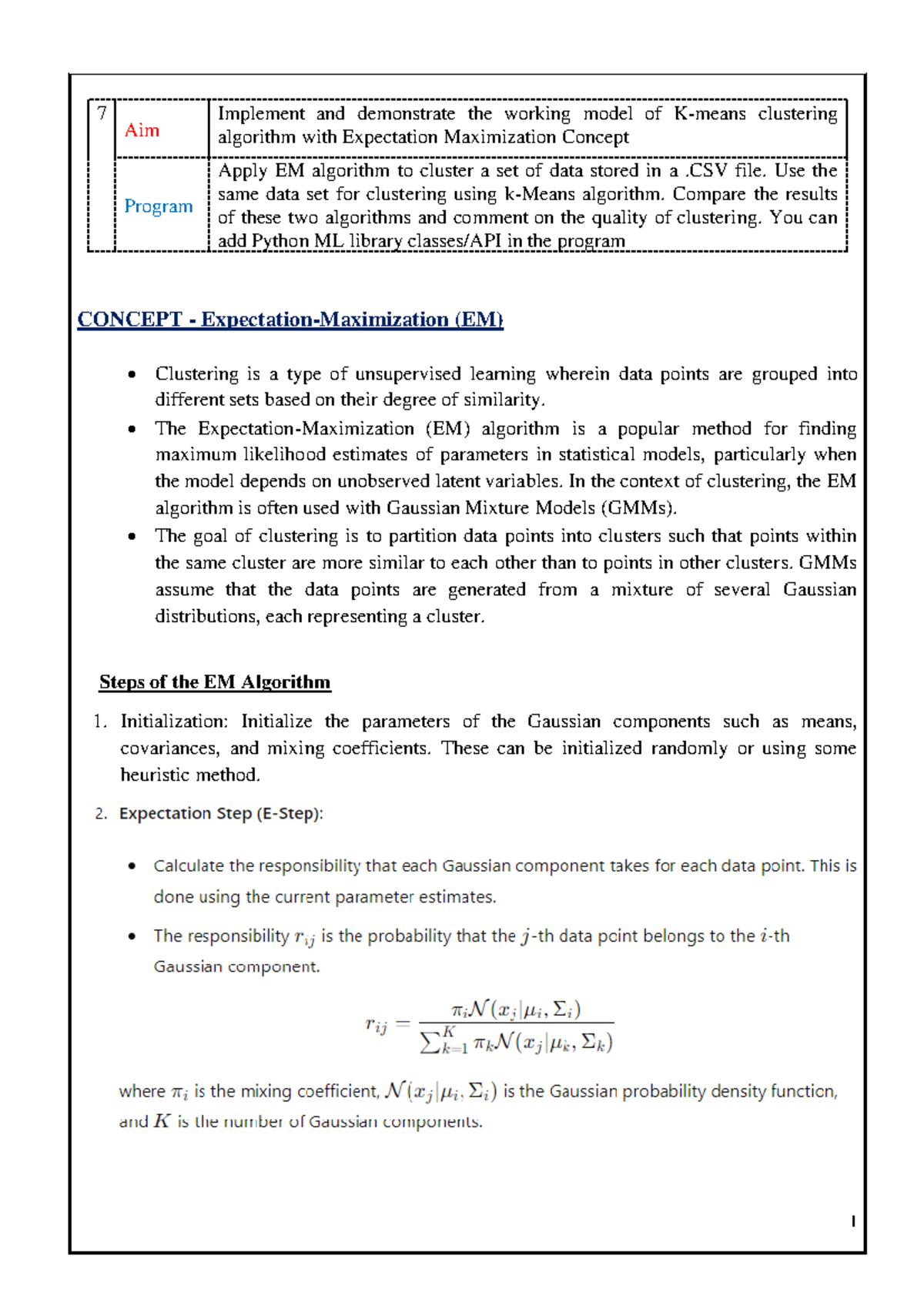 Ml Lab Prog 7 Gives Machine Learning Lab Program 7 7 Aim Implement