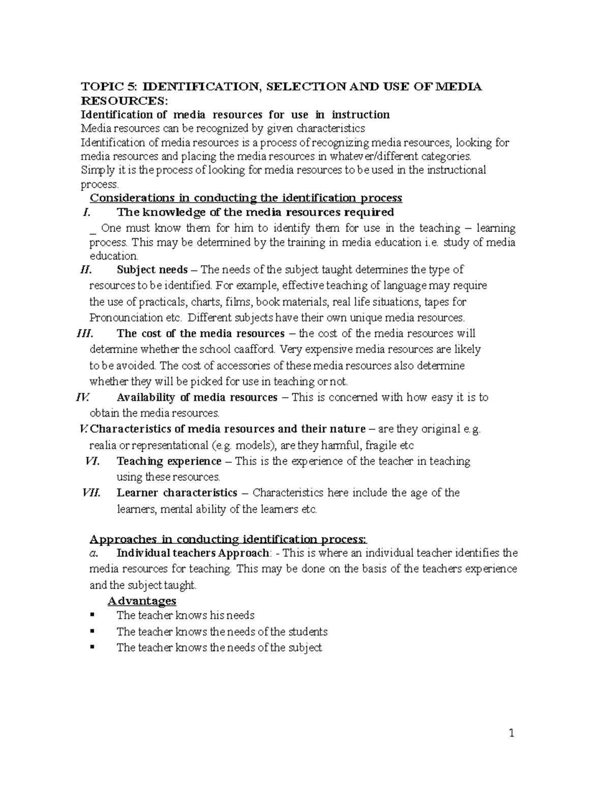Topic 5 Notes - Education - Studocu