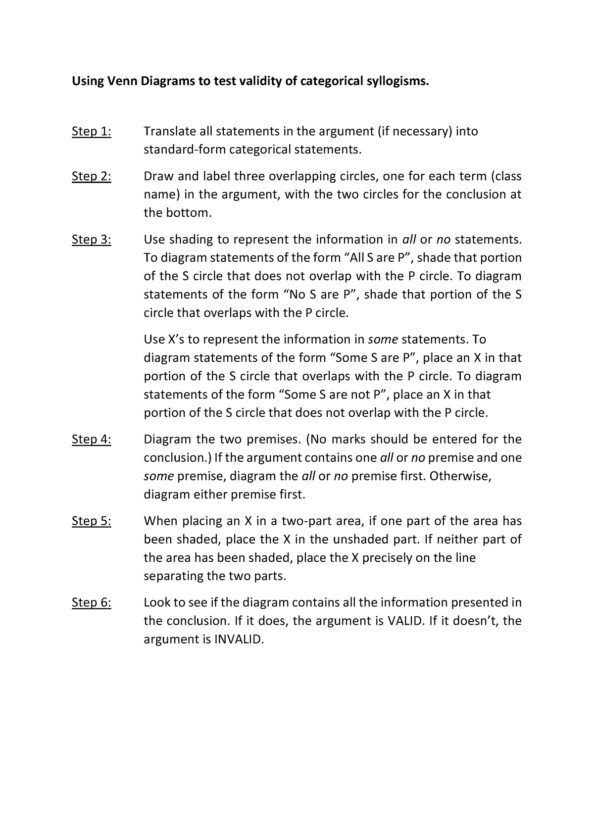 Using Venn Diagrams To Test Validity Of Categorical Syllogisms TIPS ...