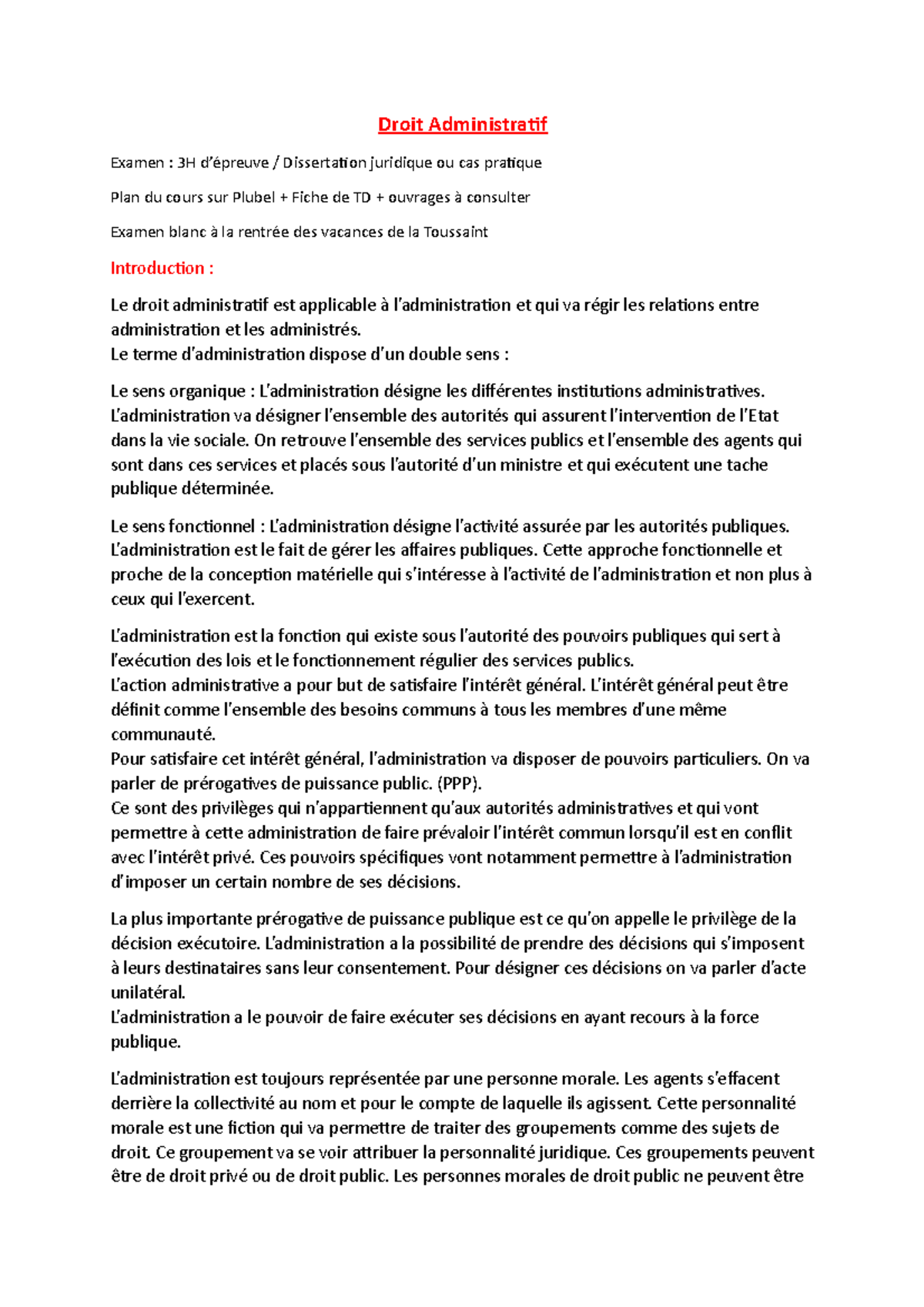 Faut Il Consacrer Un Droit A La Mort Dissertation Cours de Droit Administratif - Droit Administratif Examen : 3H d'épreuve /  Dissertation juridique ou - Studocu