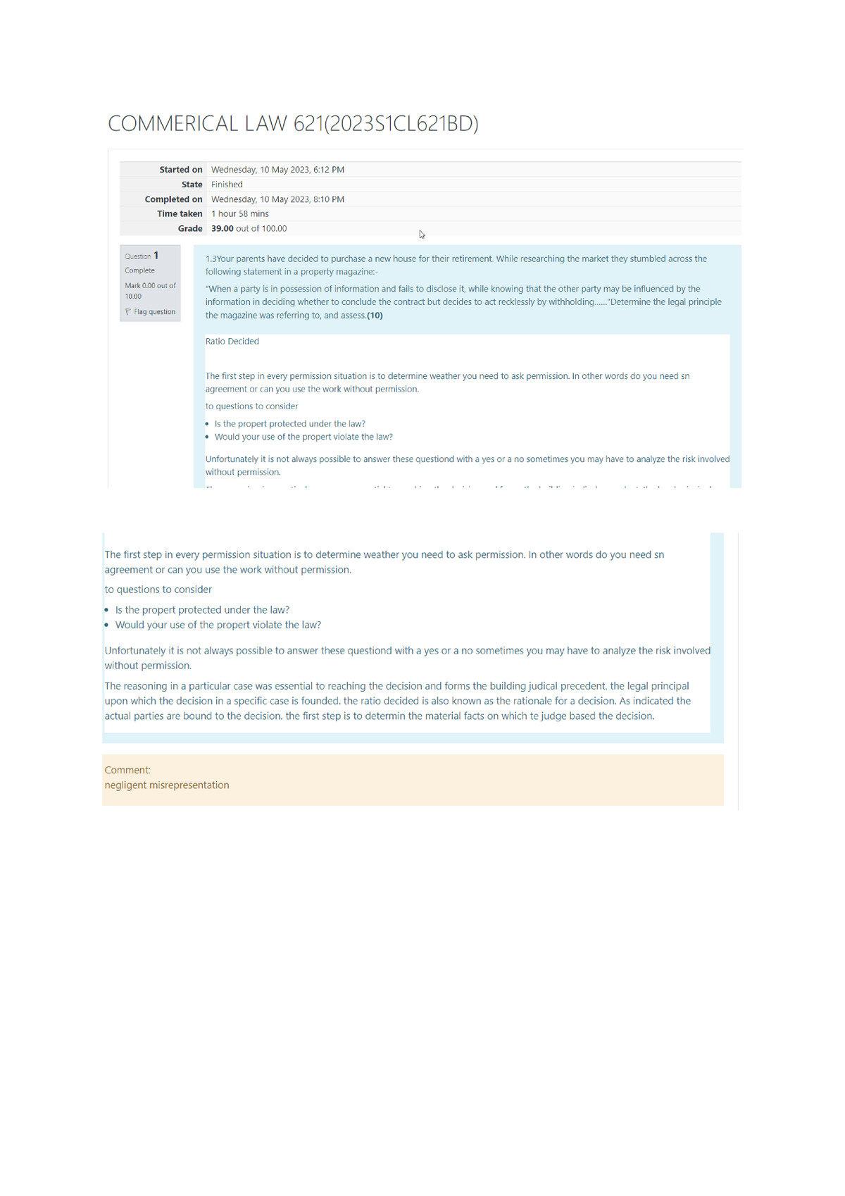 Commercial Law 621 Test CL621 Studocu   Thumb 1200 1698 