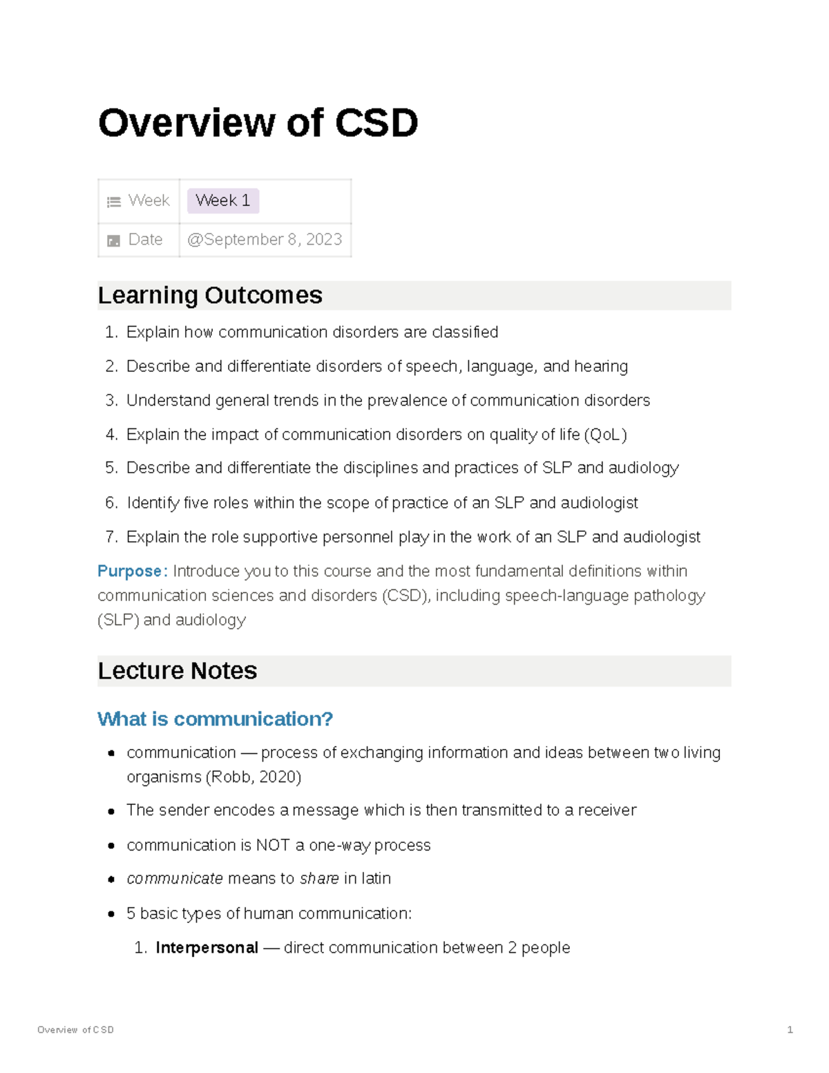 Lec 1 Overview of CSD Lec 1 Notes Overview of CSD Week Week 1