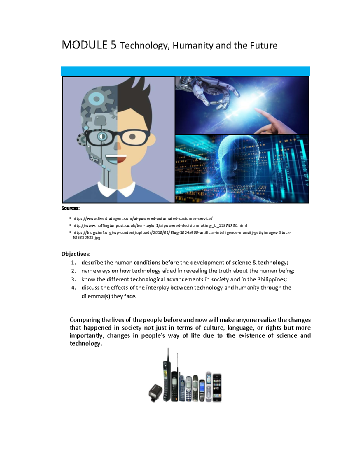 STS Module 5 Technology Humanity and the Future - MODULE 5 Technology ...