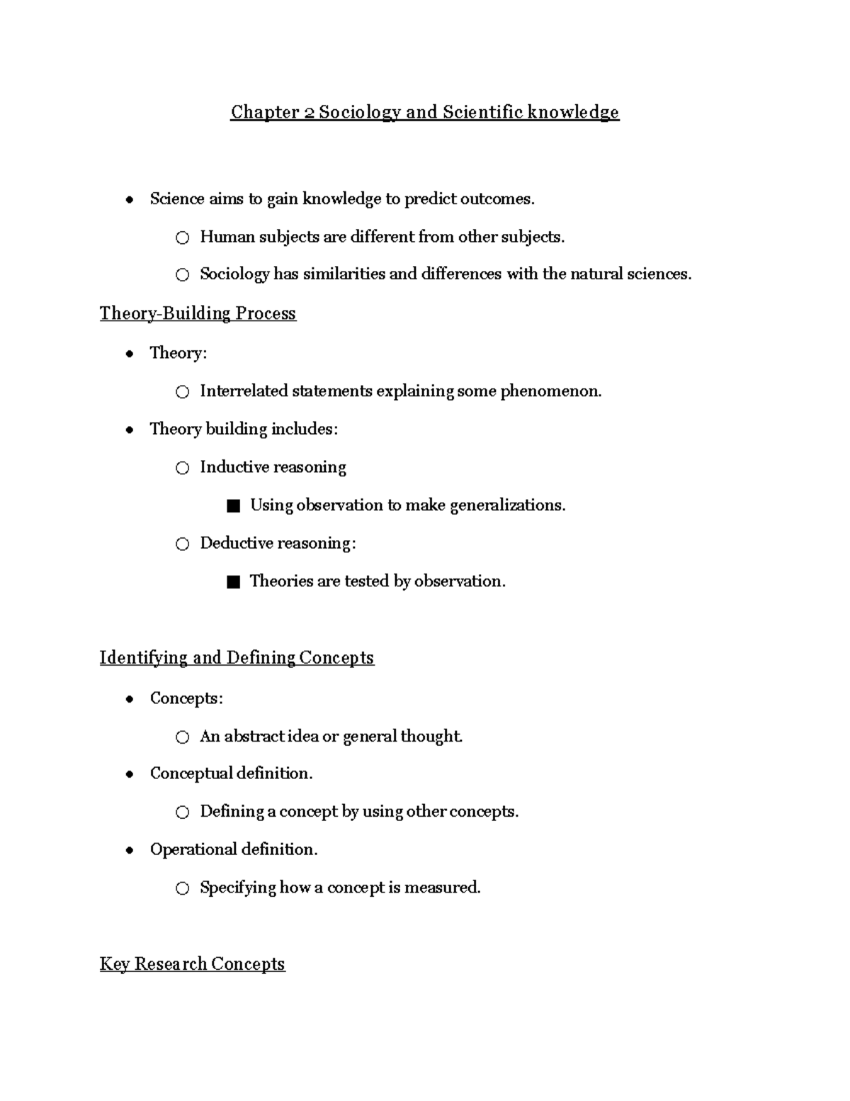 chapter 2 sociology research quizlet