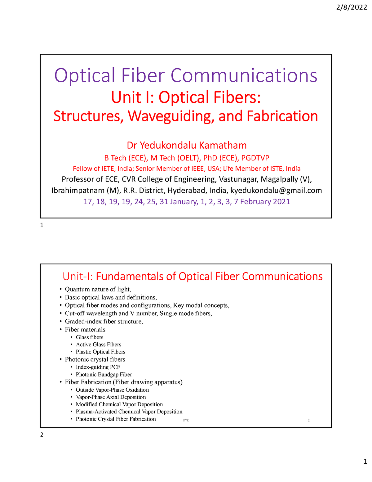 Optical Fiber Communications(OFC)-Fundamentals Of Optical Fibers ...