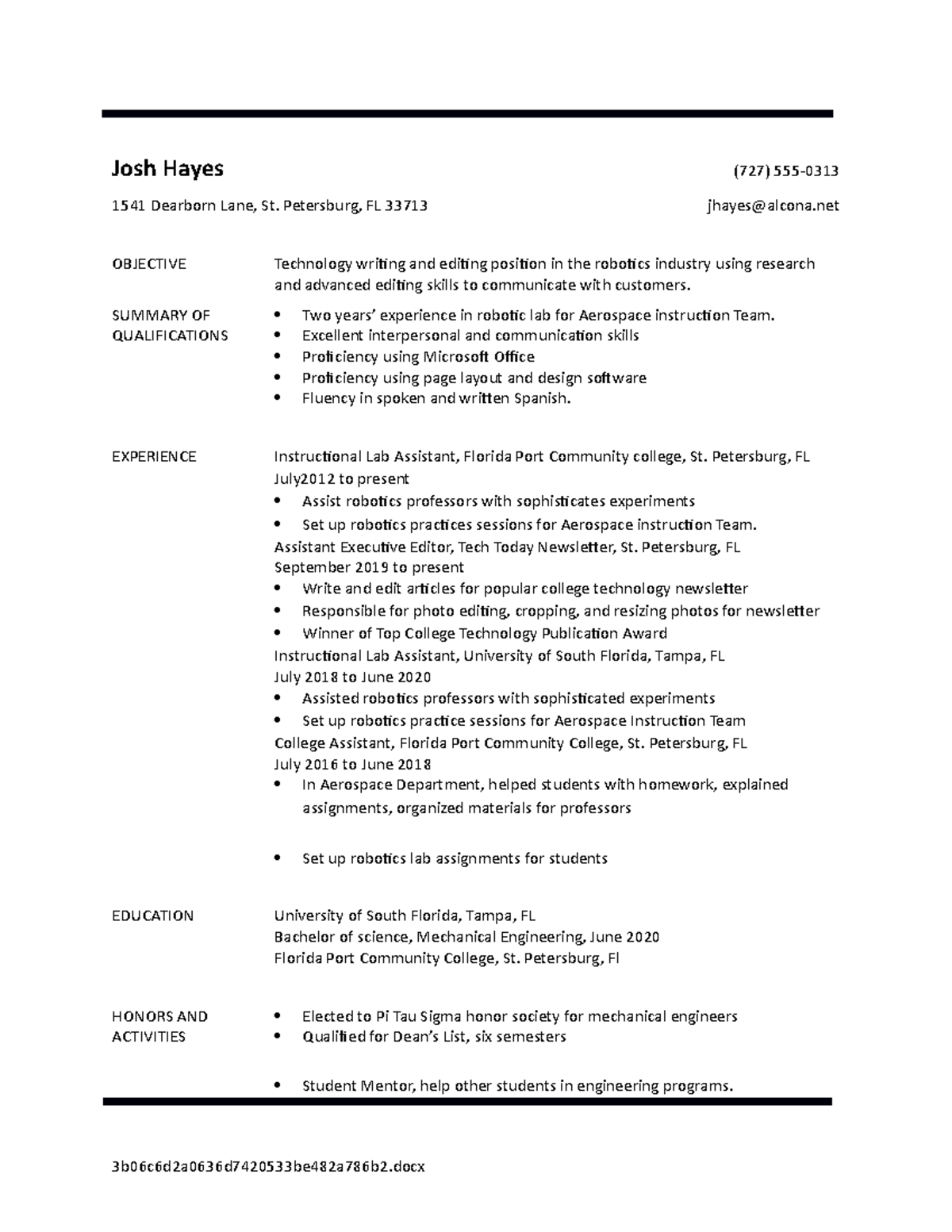 word-2a-resume-project-josh-hayes-727-555-1541-dearborn-lane-st