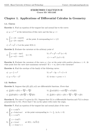 CTTT-MI1026-Calculus 2-2015- Đại Học Bách Khoa HN - 1 MI1026 Calculus ...