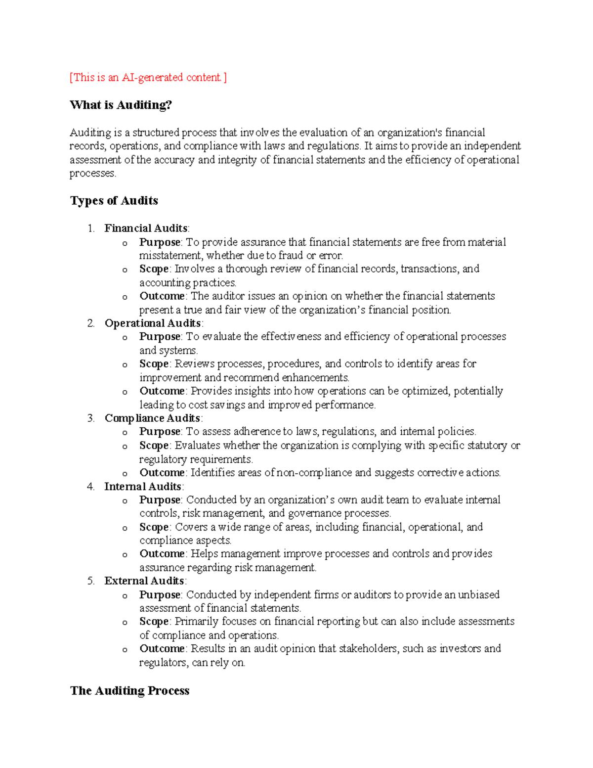 What is auditing - a brief summary of what audit is - [This is an AI ...