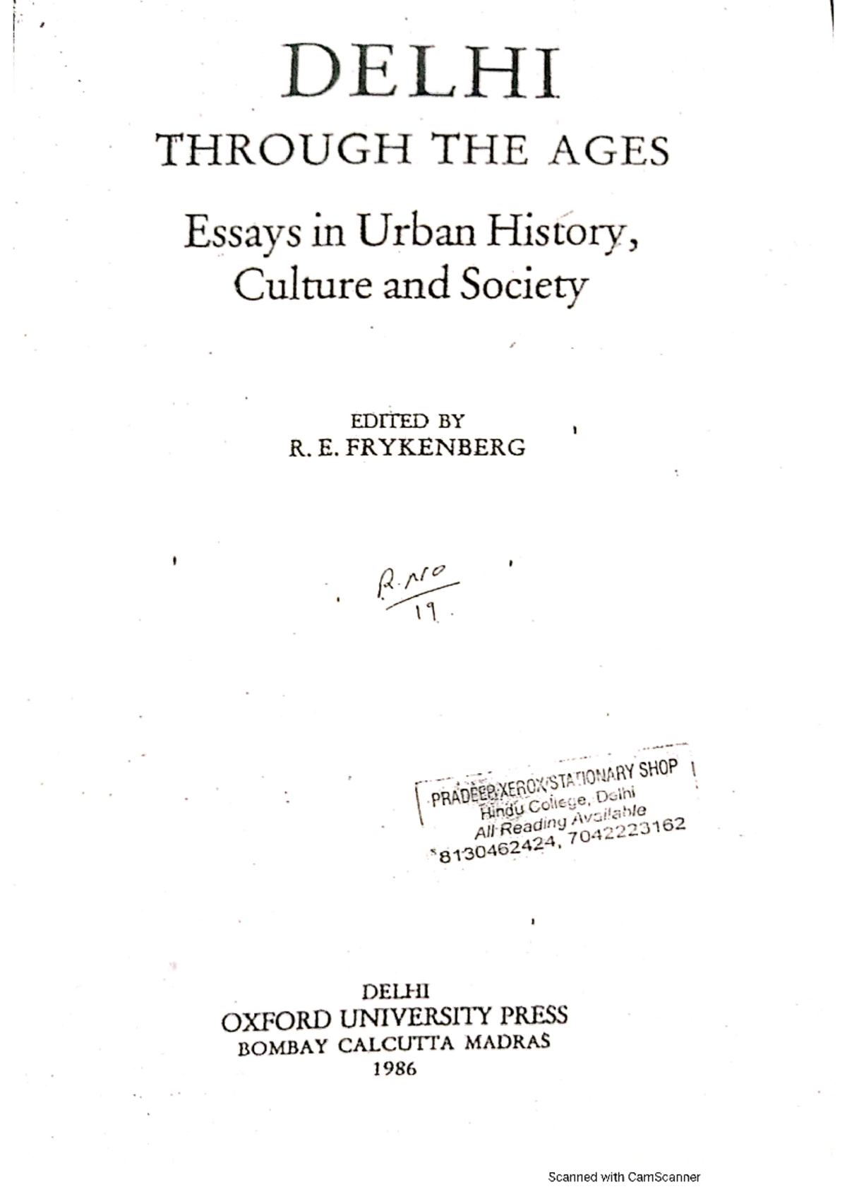 The Foundation And Early History Of Delhi University By Arpana Basu ...