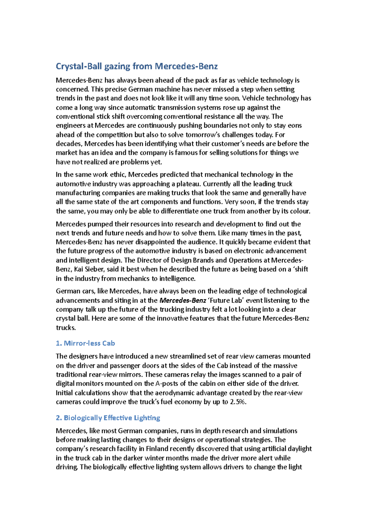 Posted CrystalBall gazing from MercedesBenz CrystalBall gazing from MercedesBenz Mercedes