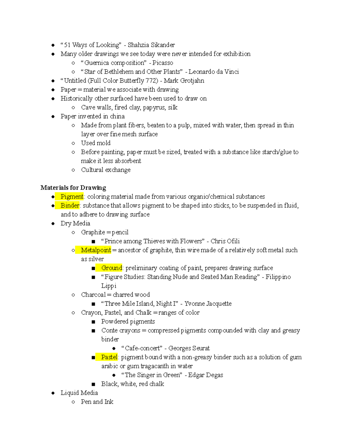 CH 6 Drawing - Chapter 6 notes for online textbook for ART 200. - Ways ...