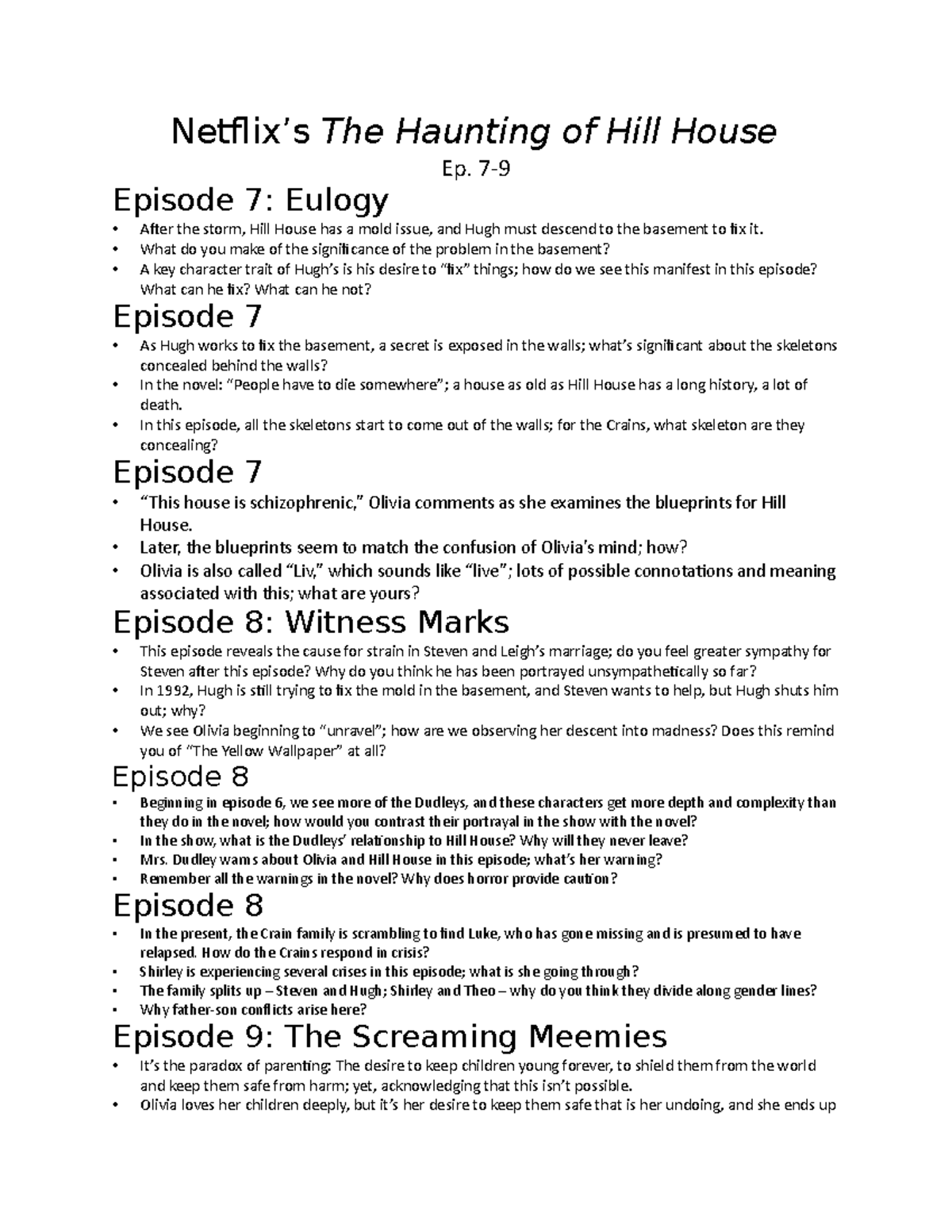 Netflix s Hill House, ep. 79 Netflix’s The Haunting of Hill House Ep