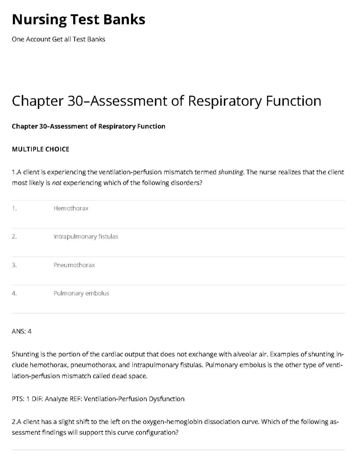 Chapter 30 Assessment Of Respiratory Function Nursing Test Banks.pdf ...