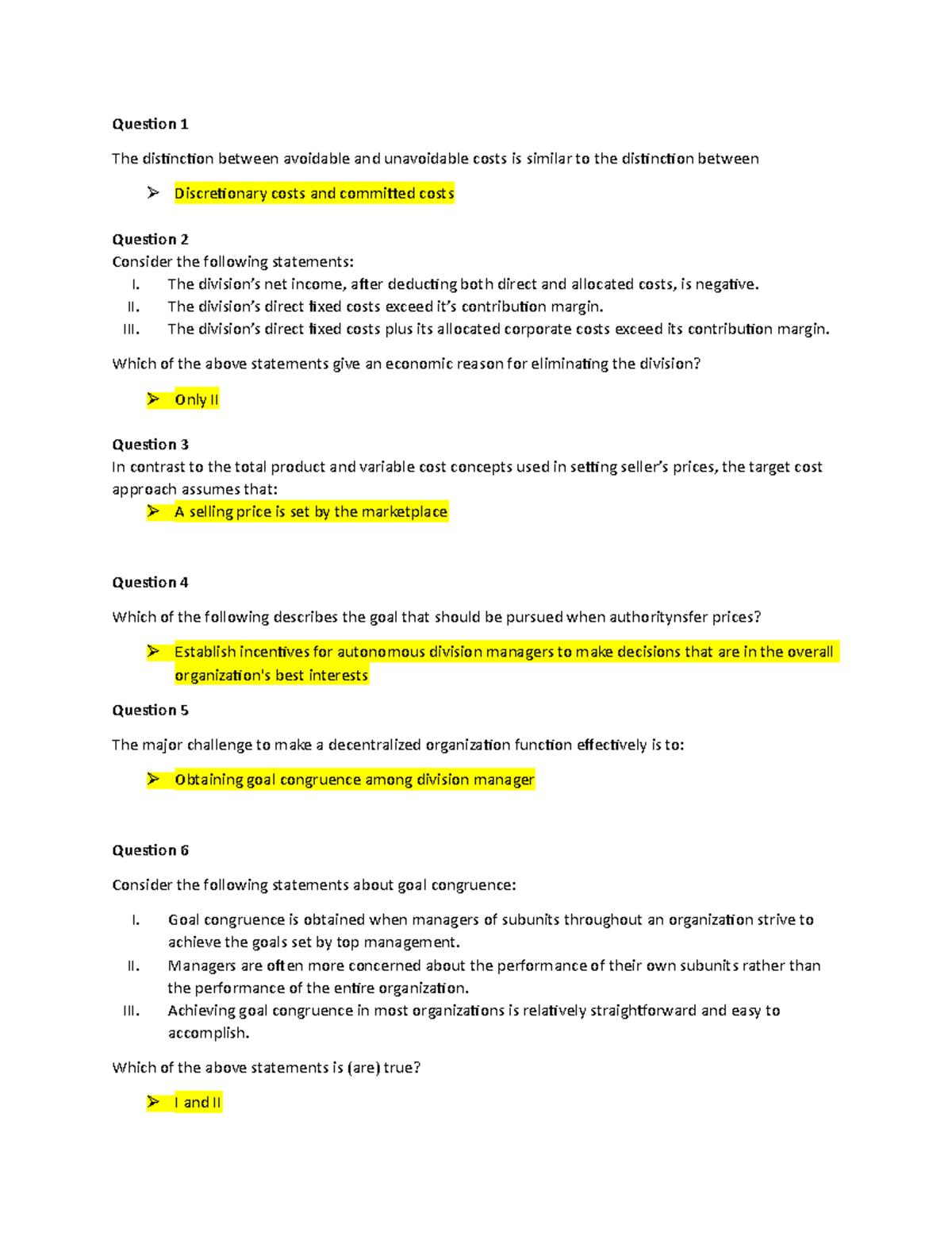 Theories-MAS - Managerial Accounting - Question 1 The distinction ...