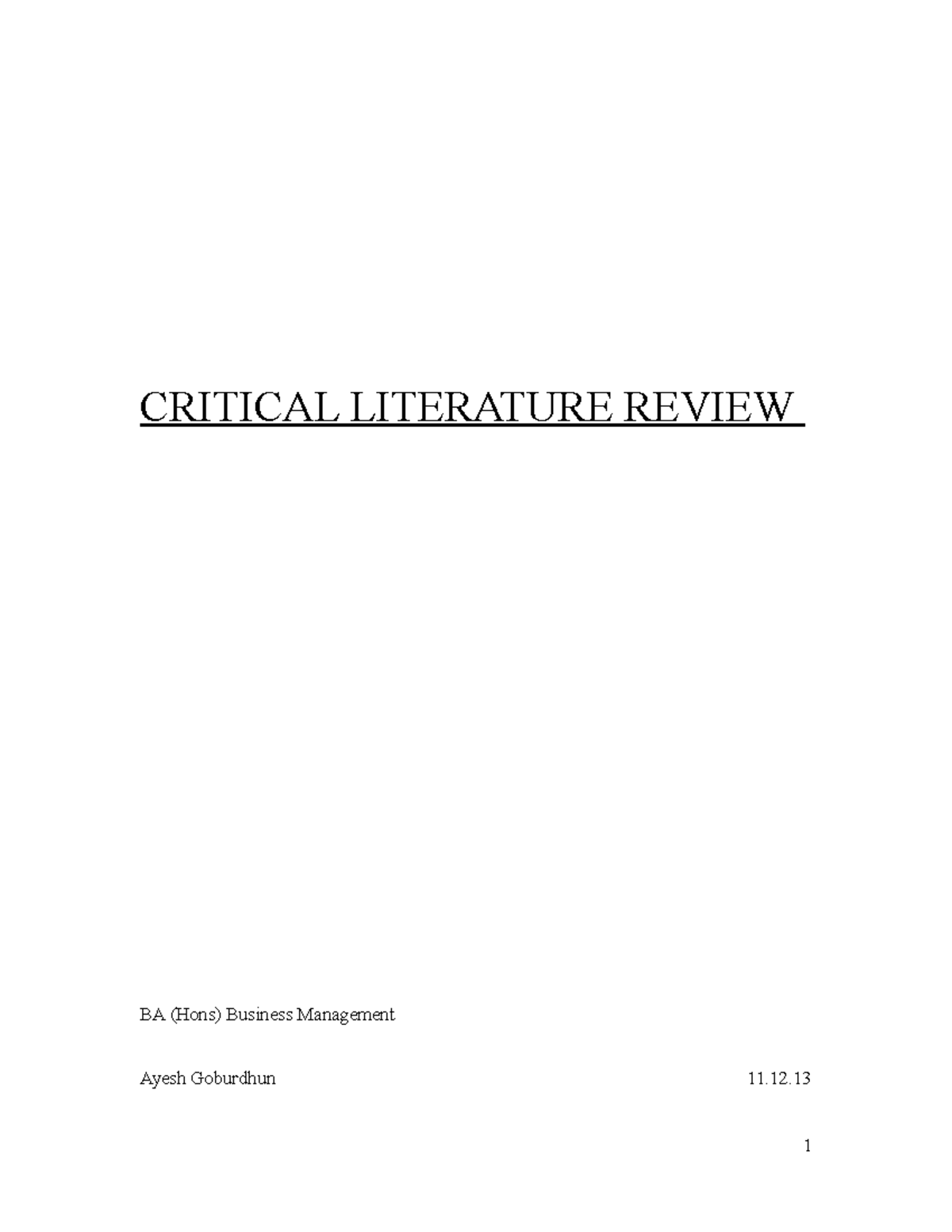 critical literature review of national business systems