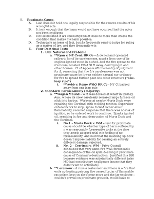 Torts Law Outline - 2 - Collateral source rule o D does not get “credit ...