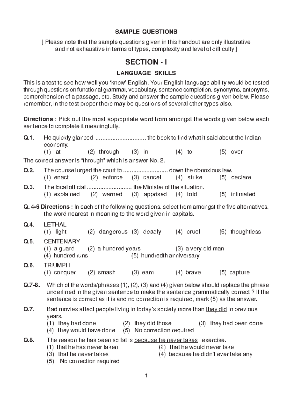63743 a949bb72f714df18c942b33a733 - SAMPLE QUESTIONS [ Please note that ...