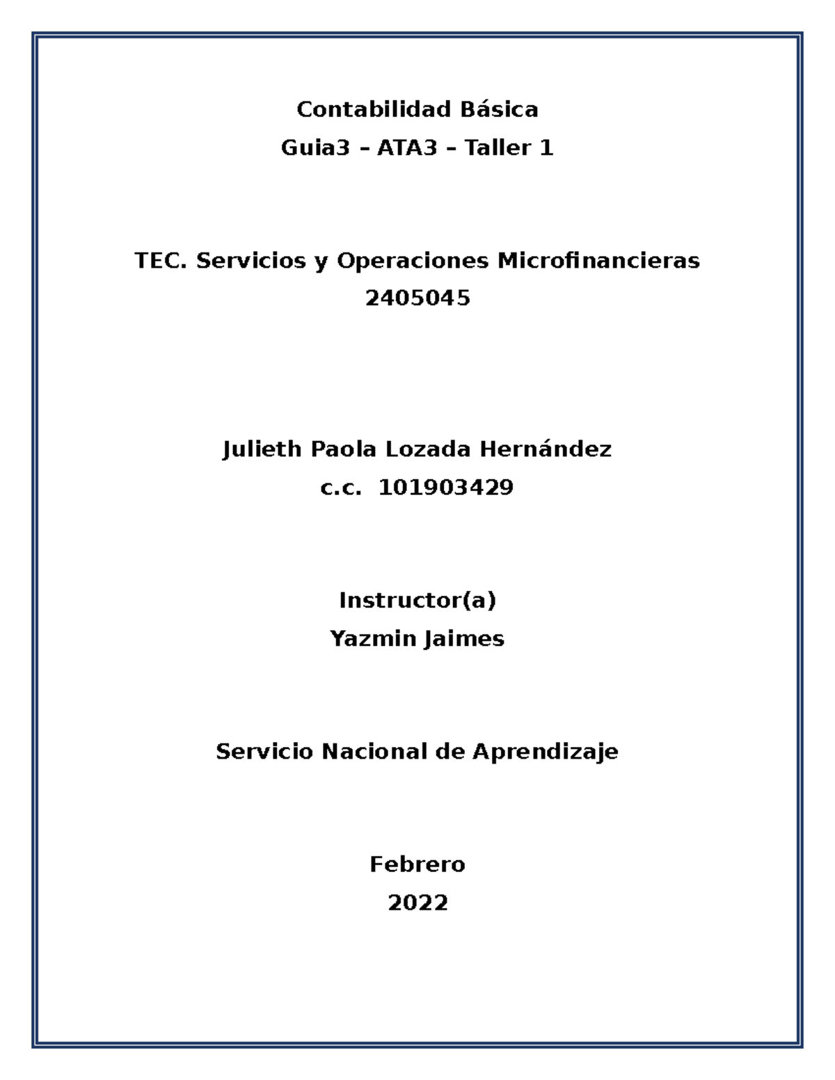 Contabilidad Básica Guia 3 Ata 1 - Contabilidad Básica Guia3 – ATA3 ...