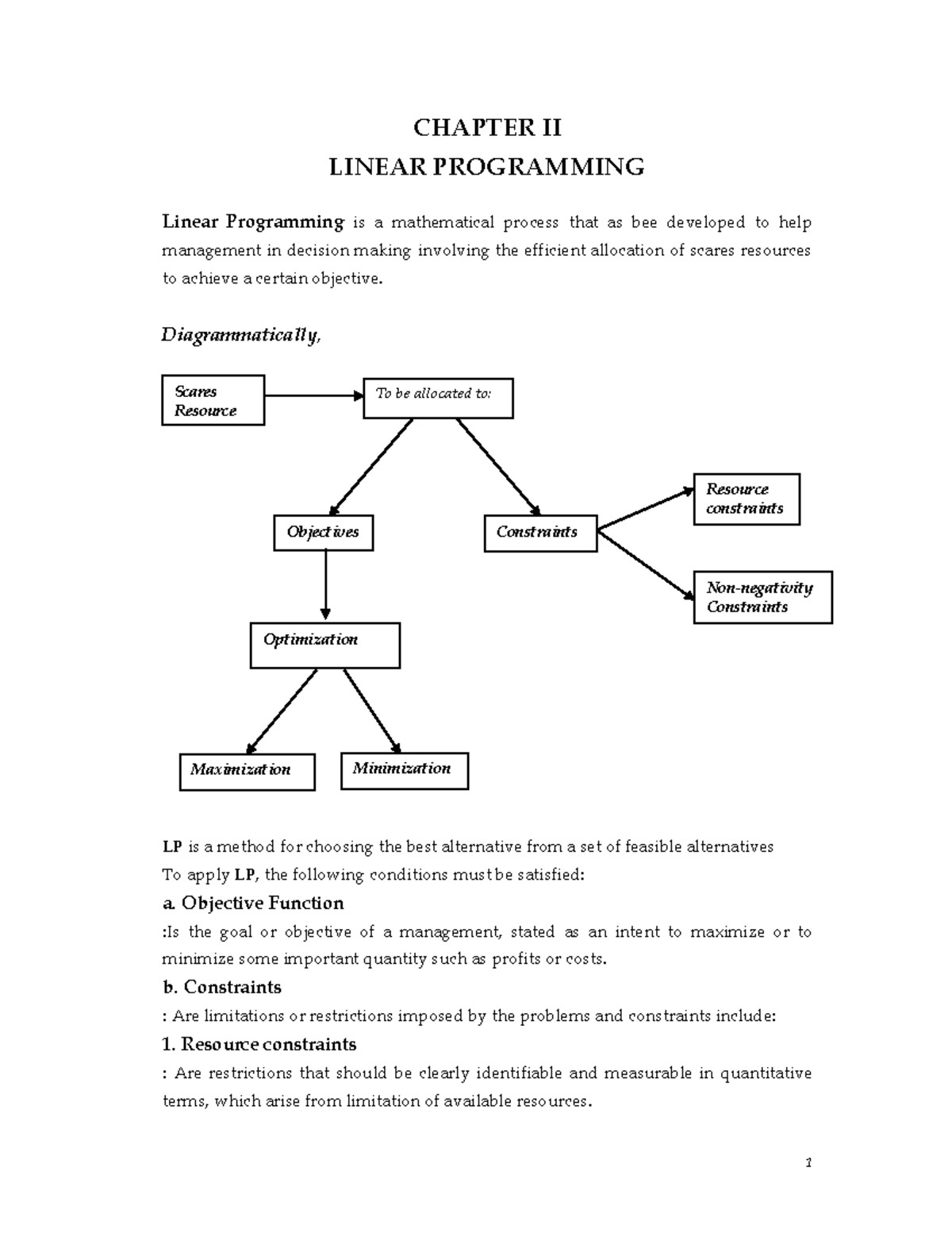 2notesdfdhfrfbfdcbdvlduvldscxu - CHAPTER II LINEAR PROGRAMMING Linear ...