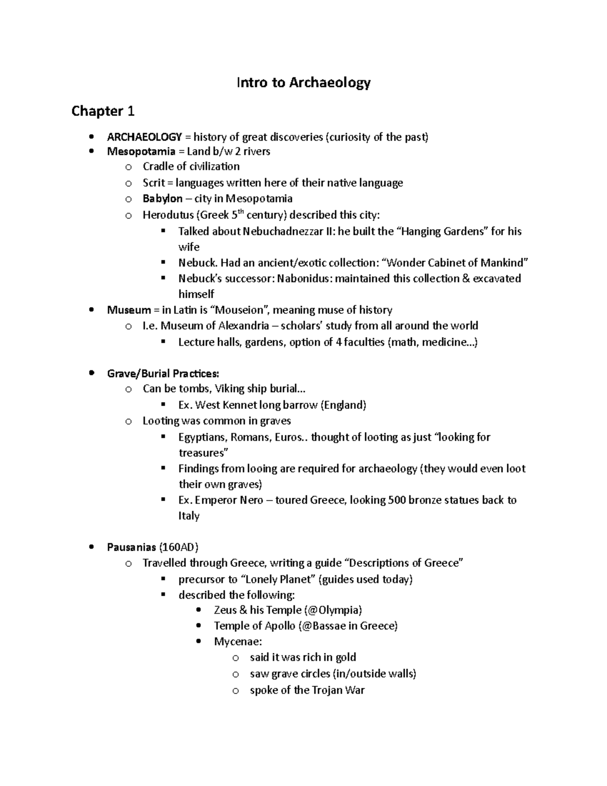 Intro To Archaeology - Typed A - Intro To Archaeology Chapter 1 ...