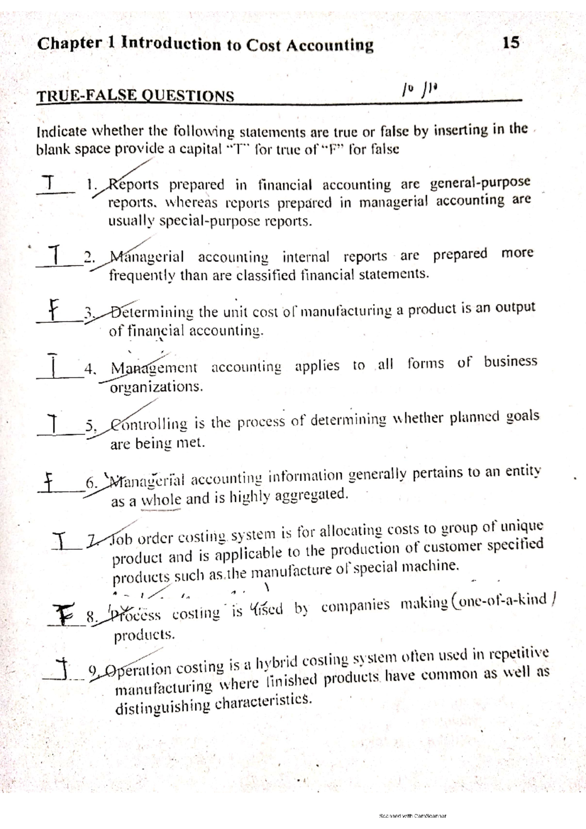 Cost accounting chapter 1 - Engineering - Studocu