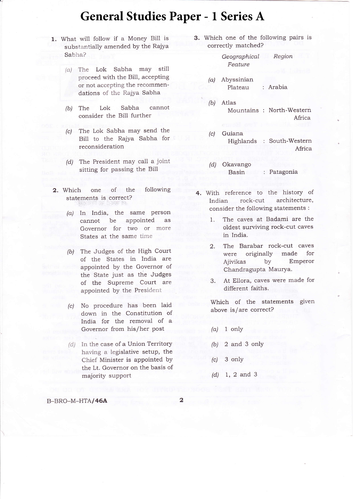 Prelim 2013 Paper 1 English - What will follow if a Money Bill is 3 ...