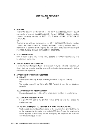 31-04 Wills - CHAPTER 31: WILLS ARRANGEMENT OF SECTIONS PART I ...