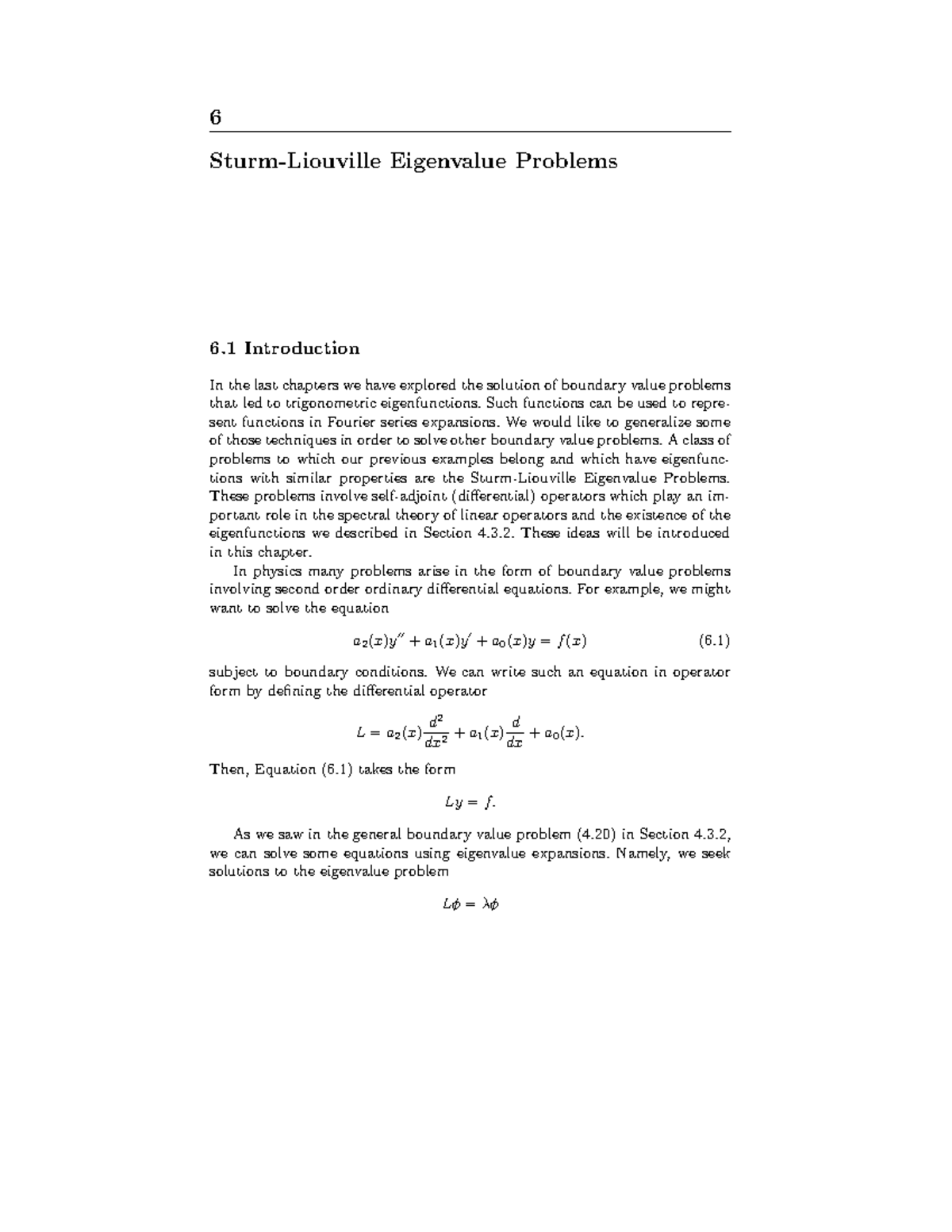 Sturm-Liouville Eigenvalue Problems - Such Functions Can Be Used To ...