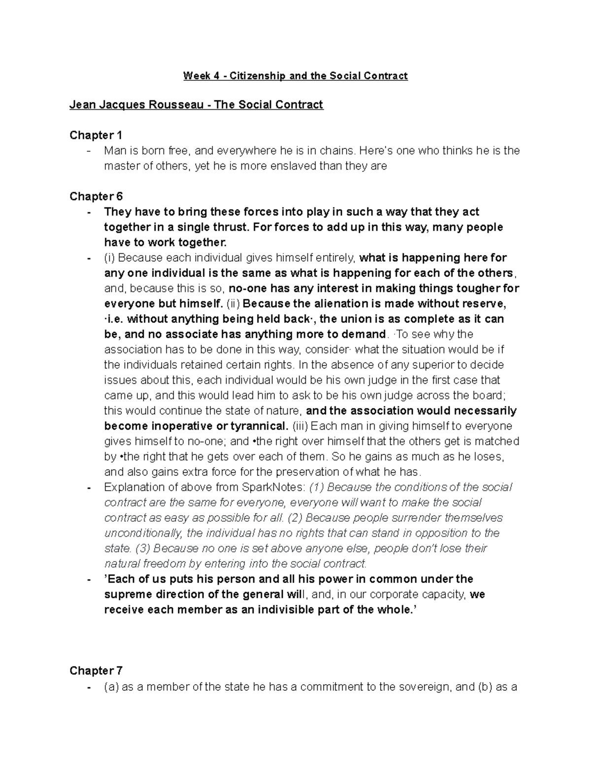 Week 4 - Citizenship and the Social Contract - Week 4 - Citizenship and ...