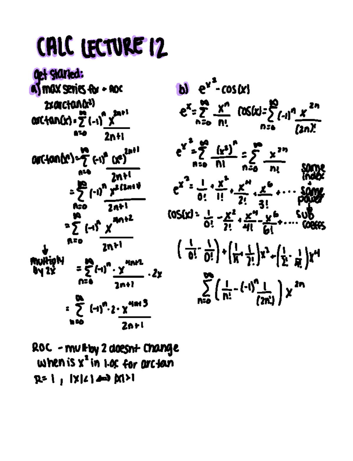 Calculus Lecture 12 (06-08-22) - CALC LECTURE 12 getstarted a ...
