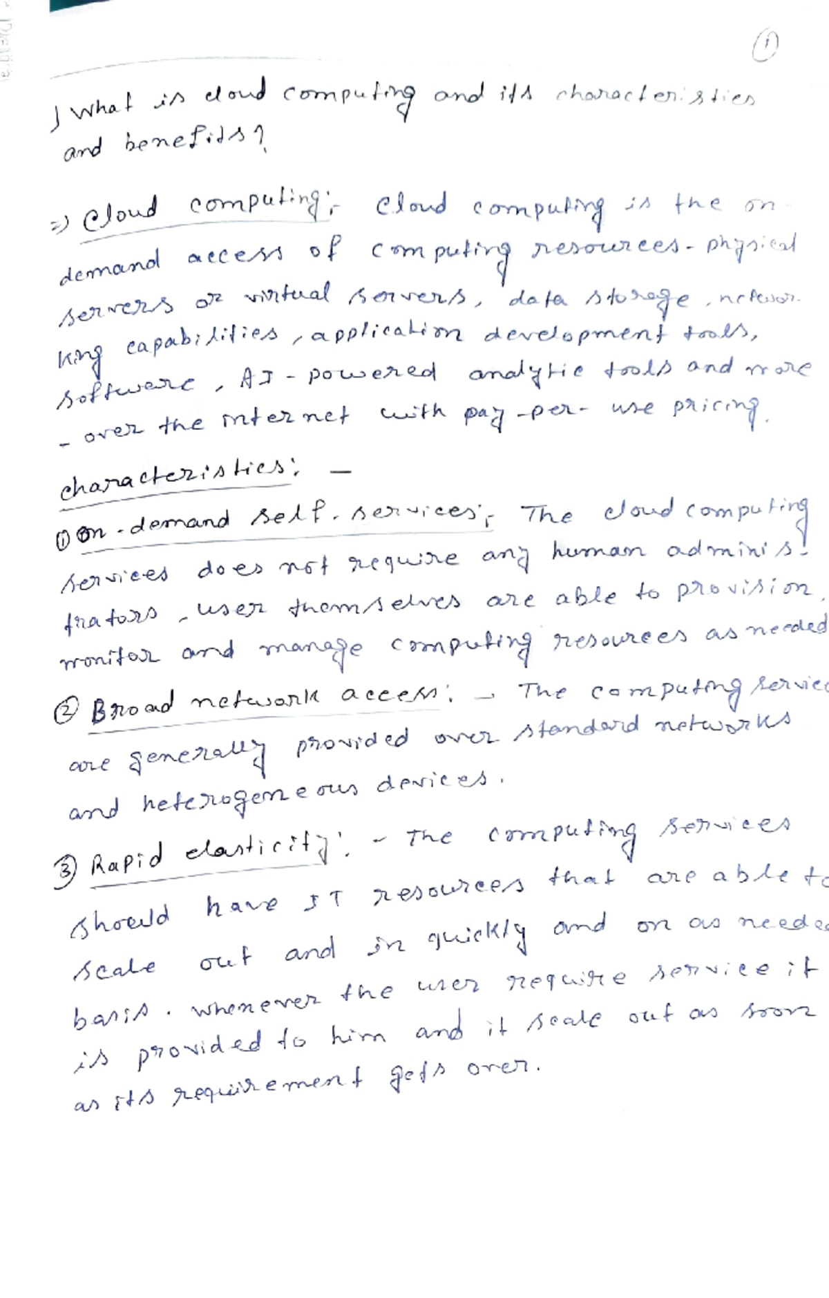 Cloud Computing CA 1 - Internal assignment - i ) what is cloud ...