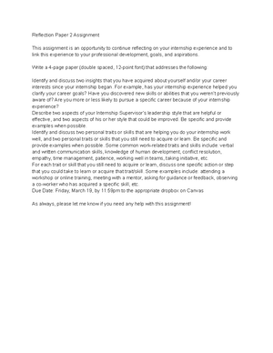 601 Reflection Paper 1 - Professor: Kristy Burkholder - Reflection ...