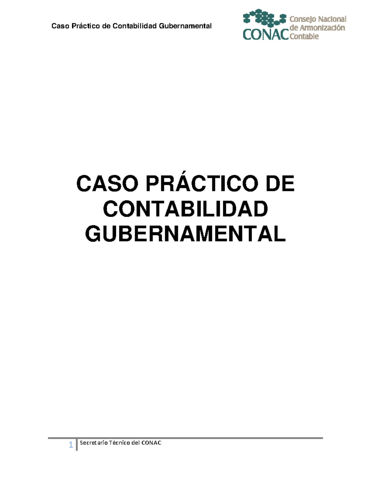 Contabilidad Gubernamental Caso Practico - CASO PRÁCTICO DE ...