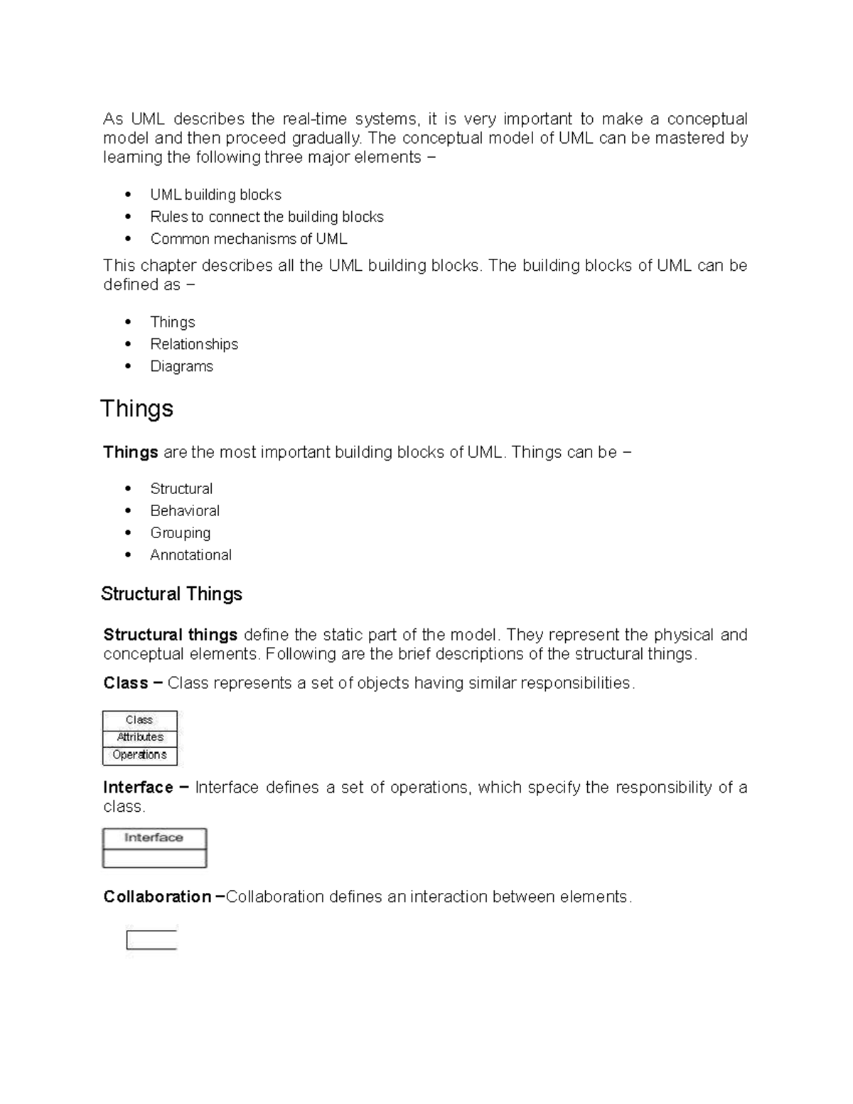 System modelling additional notes - As UML describes the real-time ...
