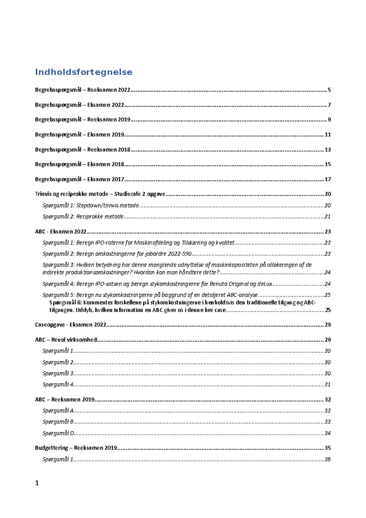 Eksamensøvning ØS - Eksamensopgaver - Indholdsfortegnelse ...