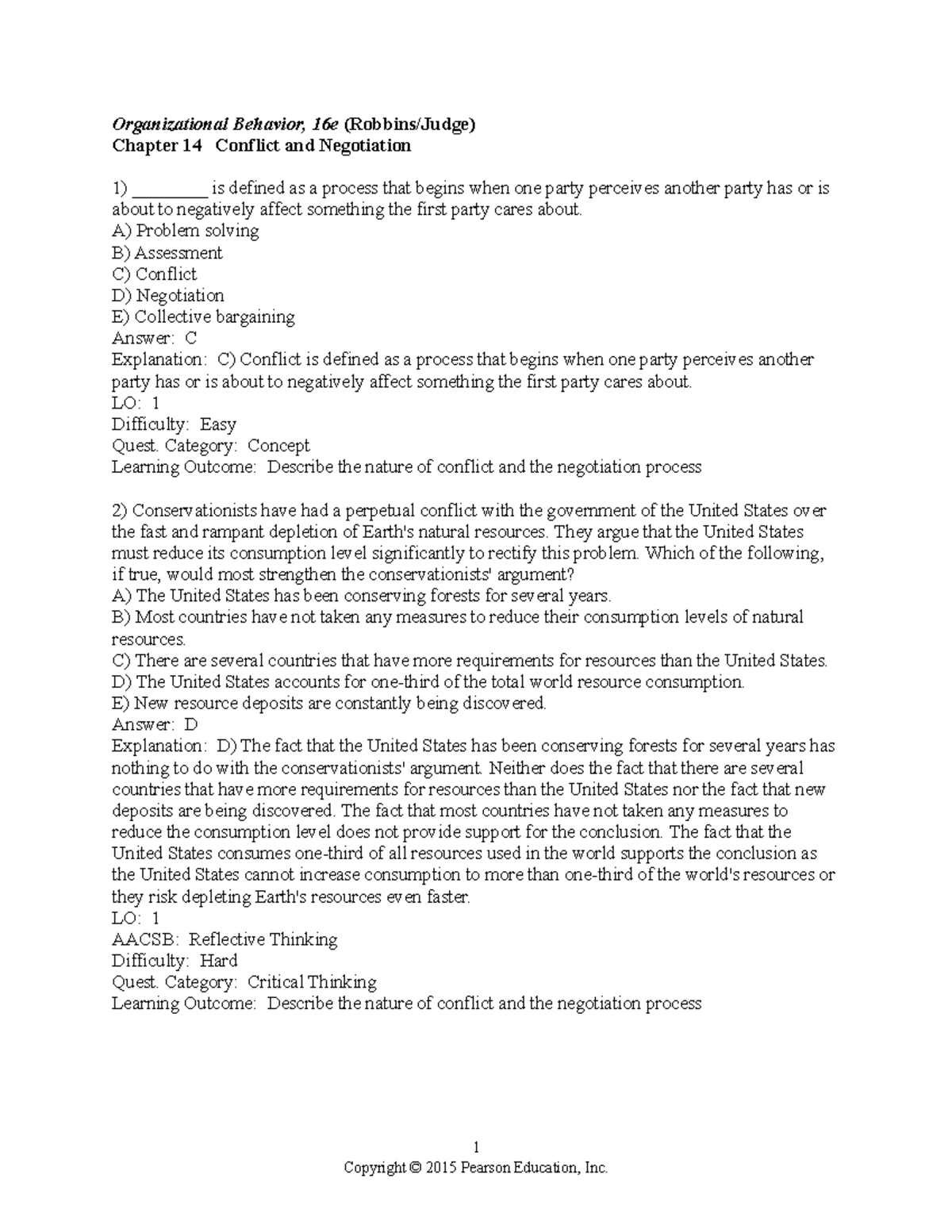 437626649 chapter 14 doc - Organizational Behavior, 16e (Robbins/Judge ...