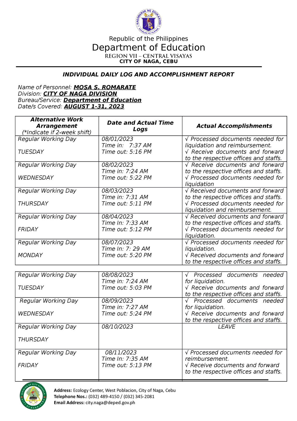 mosa-accomplishment-april-2023-republic-of-the-philippines-department