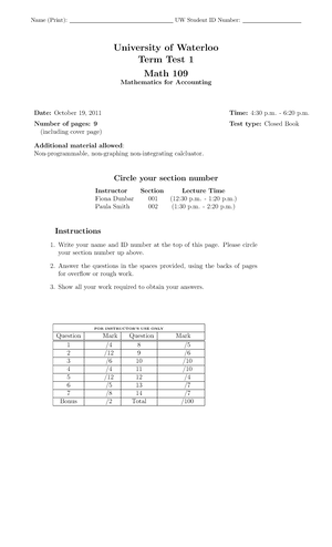 Exam 2004, questions and answers - Midterm Fall 2006 Department of ...