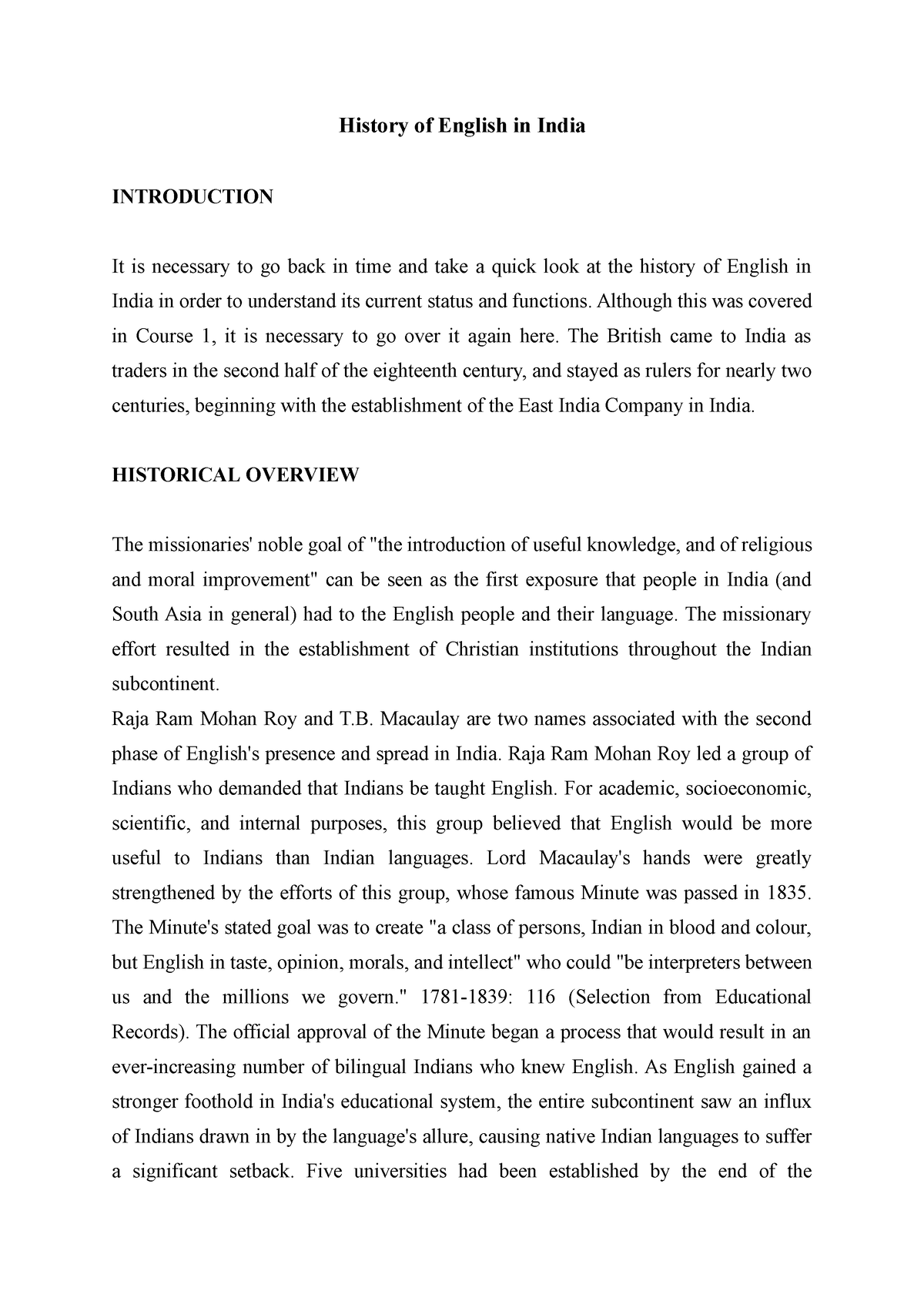 history of india essay in english