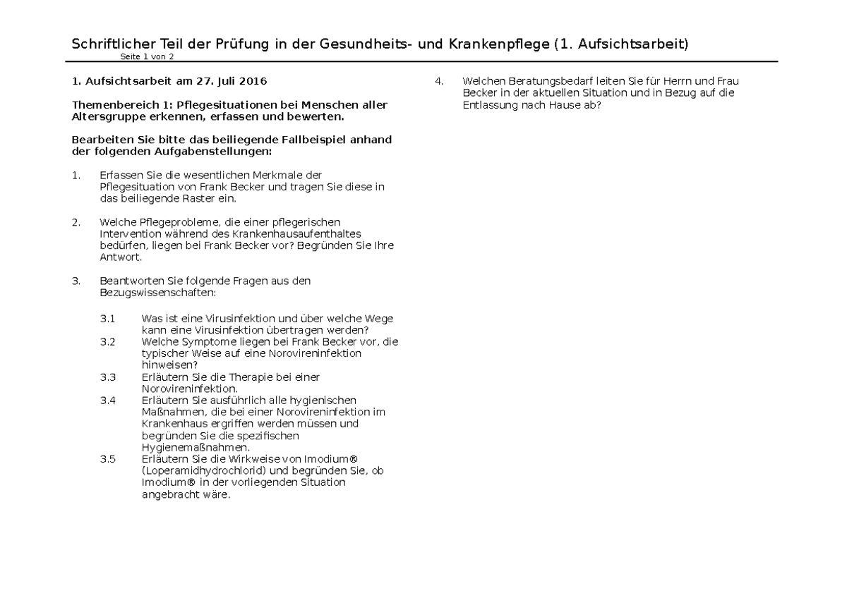 Gu K TB1 final - Lernaufgaben - Schriftlicher Teil der Prüfung in der ...