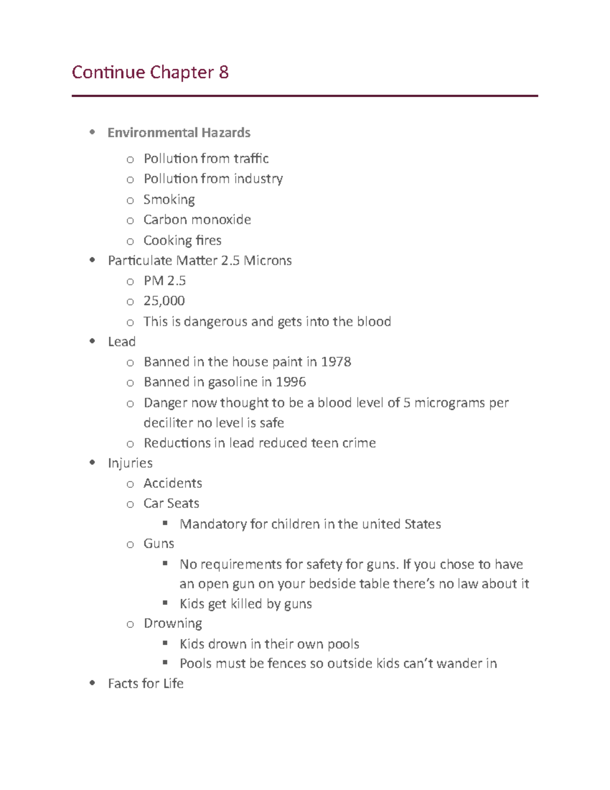 Continue Chapter 8 - Lecture notes 8 - Continue Chapter 8 Environmental ...